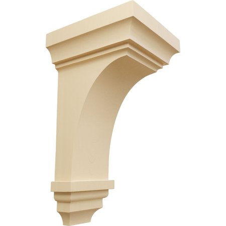 Ekena Millwork 7"W x 7 3/4"D x 14"H Jumbo Jefferson Wood Corbel, Maple CORW07X07X14JEMA